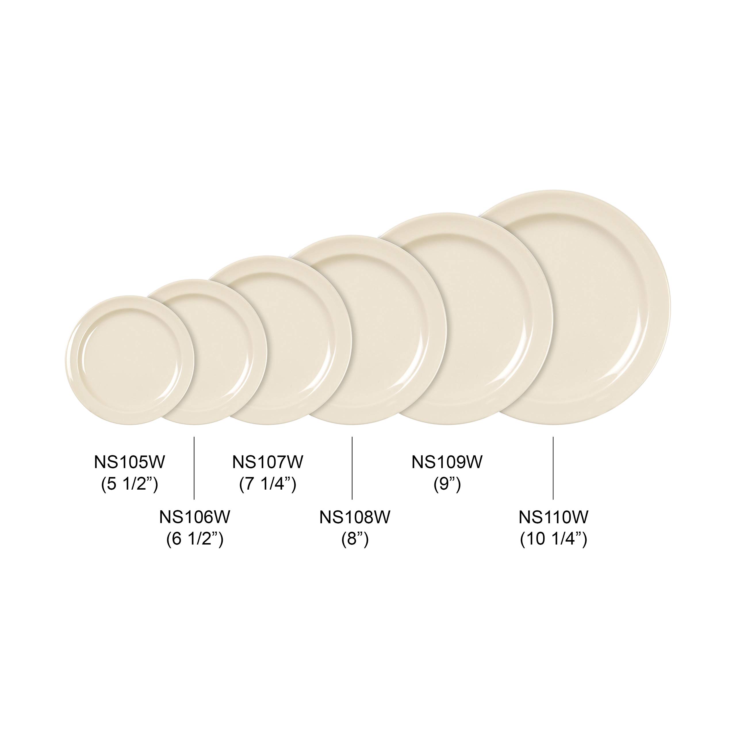 Thunder Group Nustone Tan Melamine Dinnerware Set - 12-Pack 5.5 Inch Round Plates, Durable & Lightweight for Restaurants, Picnics, and Outdoor Dining