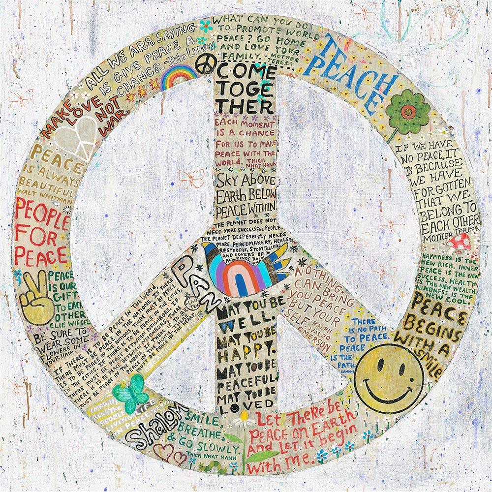 Choose Peace in White Art Print - Elegant Wall Decor for Living Room, Bedroom & Office - Inspirational Home Decor Gift Idea