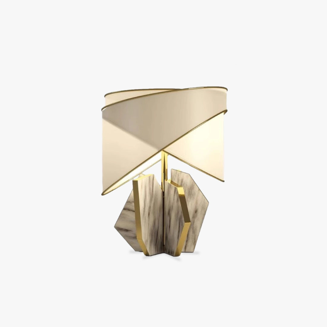 Nordic Geometric Table Lamp - Modern Scandinavian Design LED Nightstand Lamp for Bedroom, Living Room & Office - Warm White Light, Perfect for Reading & Decor