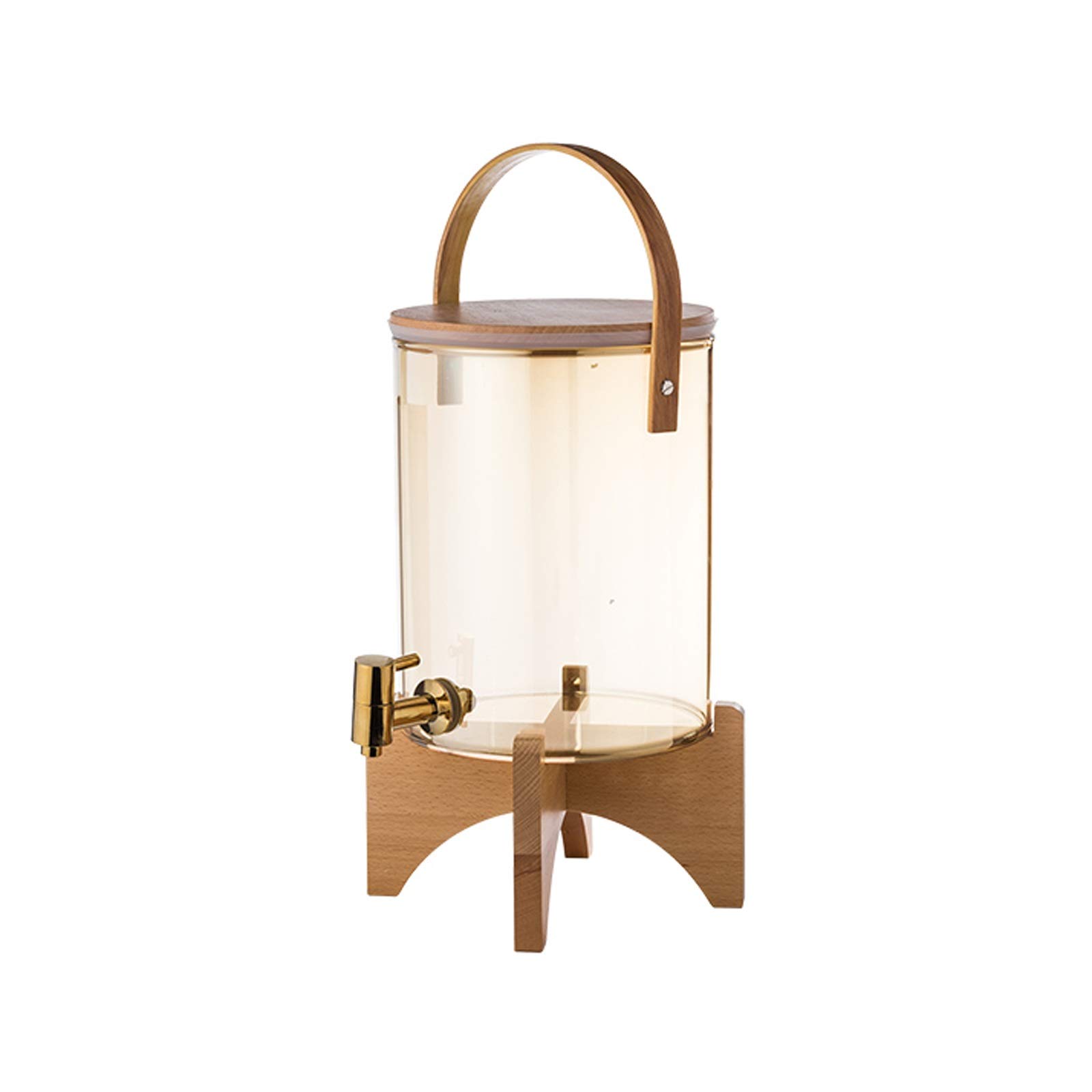 Large Capacity Glass Water Pitcher with Base & Faucet - 64oz Beverage Dispenser for Lemonade, Juice, Iced Tea - Perfect for Restaurants, Hotels, Parties & Home Use (Small Size)
