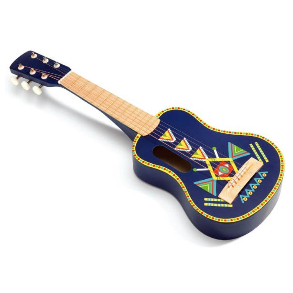 Djeco Animambo Toy Guitar for Kids - 6 Metallic Strings Musical Instrument - Perfect for Pretend Play, Music Learning & Early Childhood Development