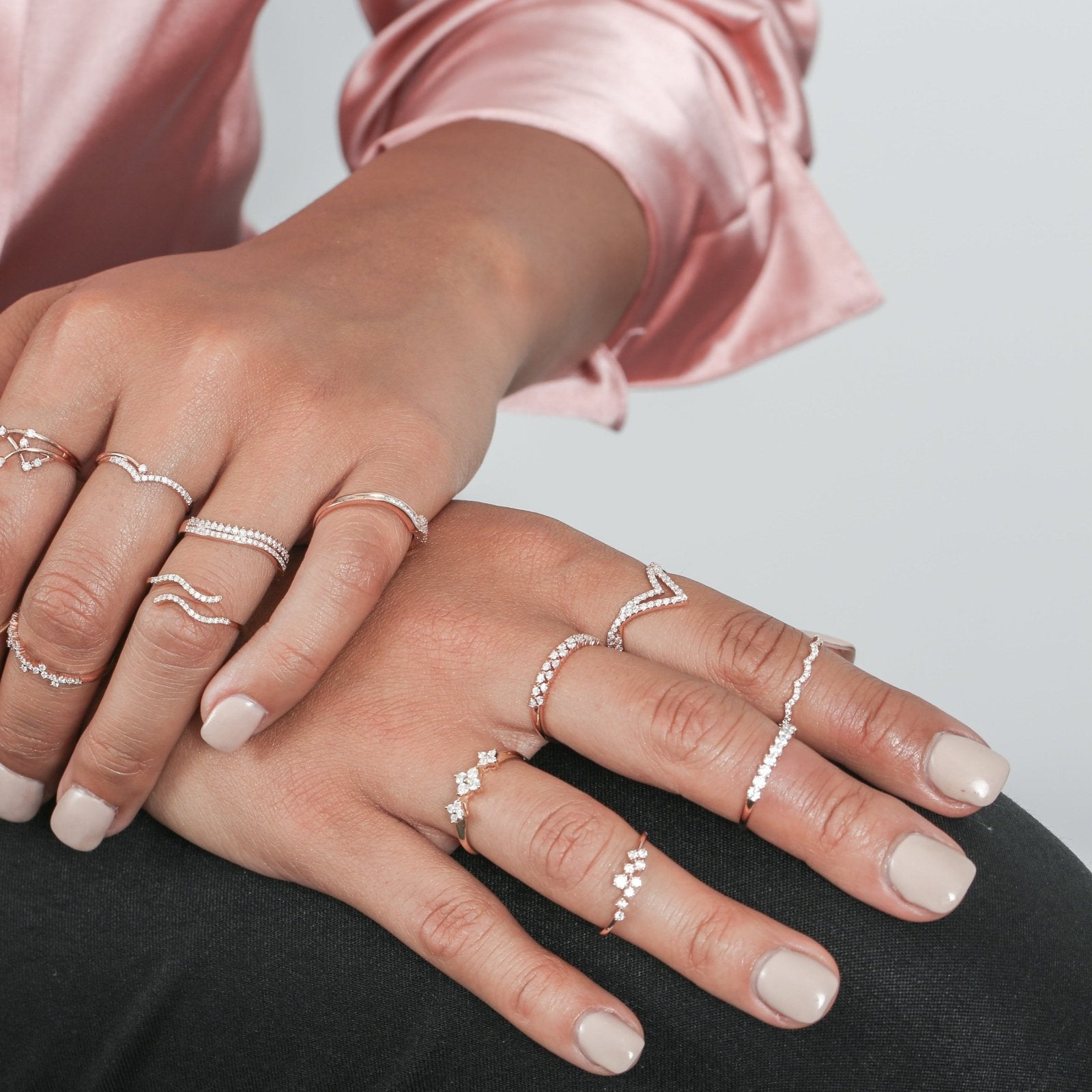 14K White Gold Diamond Cluster Half Eternity Band Ring - Elegant Wedding, Anniversary, or Engagement Jewelry Gift for Her