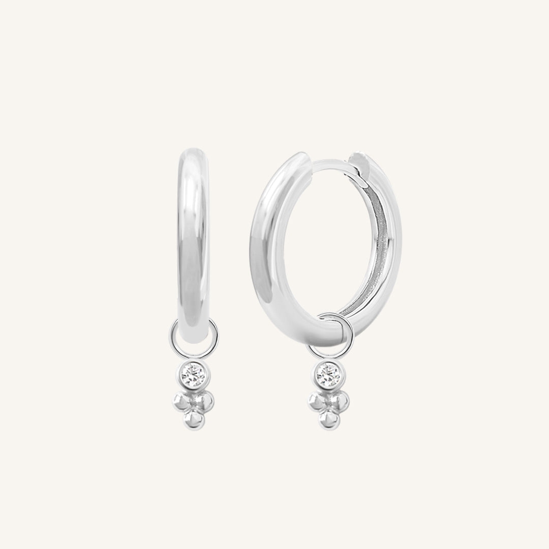 Clarity Plain Hoops - Minimalist Sterling Silver Hoop Earrings for Women, Everyday Wear & Special Occasions
