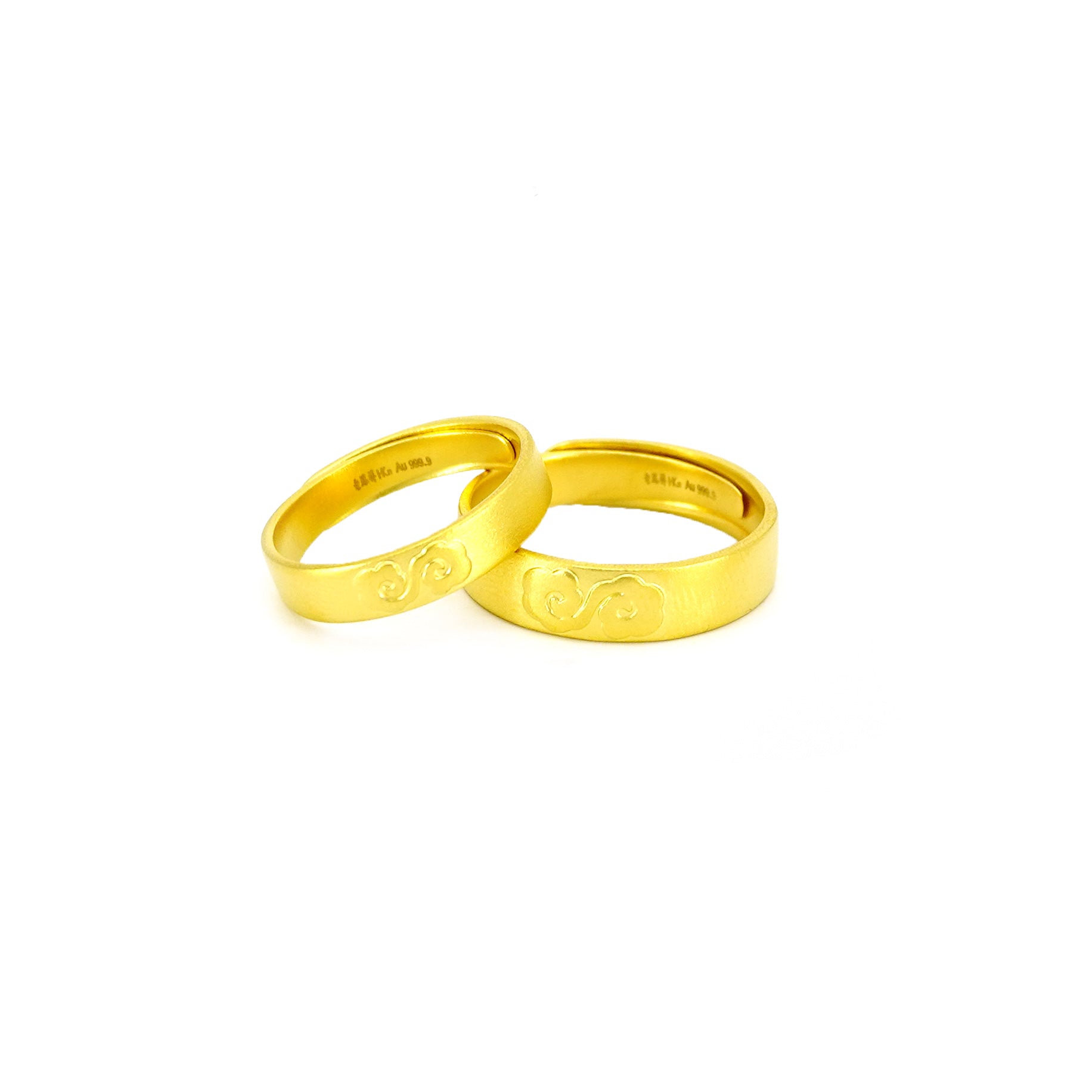 24K Gold Wedding Rings for Couples - Elegant Matching Bands for Men & Women - Perfect for Anniversaries, Engagements, and Romantic Gifts