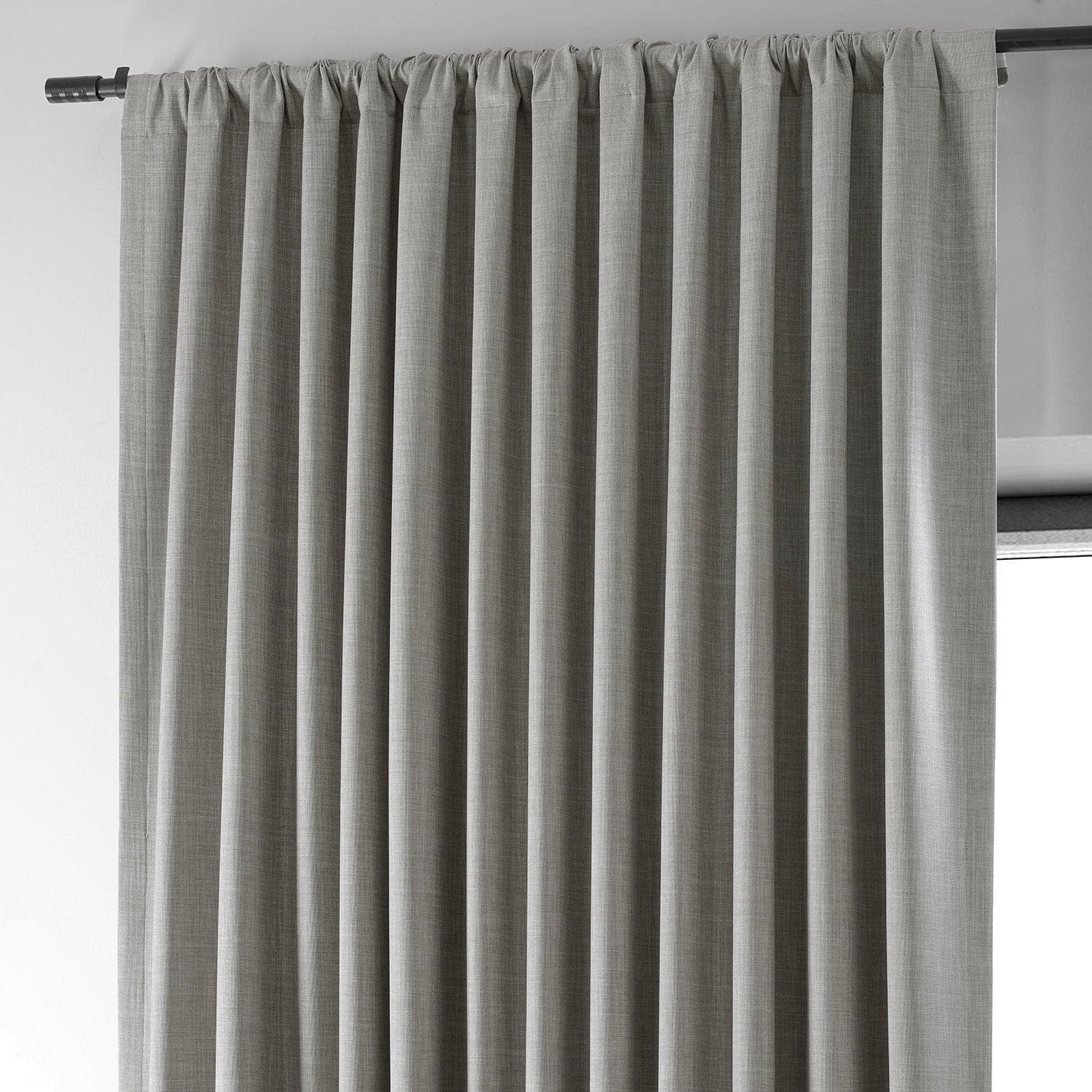 Premium Dark Greige Blackout Curtains - Extra Wide Thermal Insulated Linen Panels for Hotels, Bedrooms & Home Theater (86