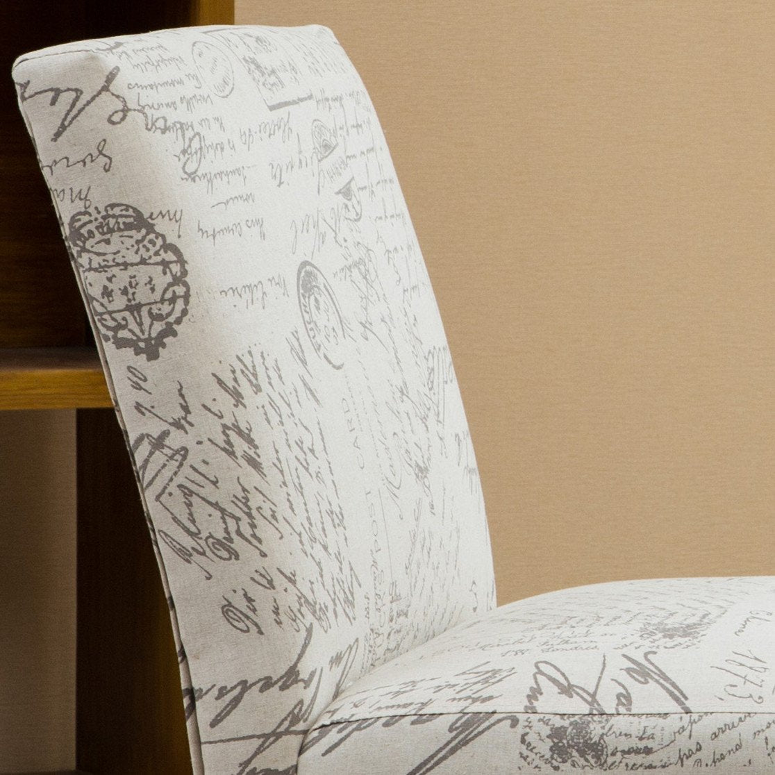 Roundhill Furniture Botticelli Fabric Armless Contemporary Accent Chair - Modern Living Room Seating for Home Office, Lounge & Reading Nook