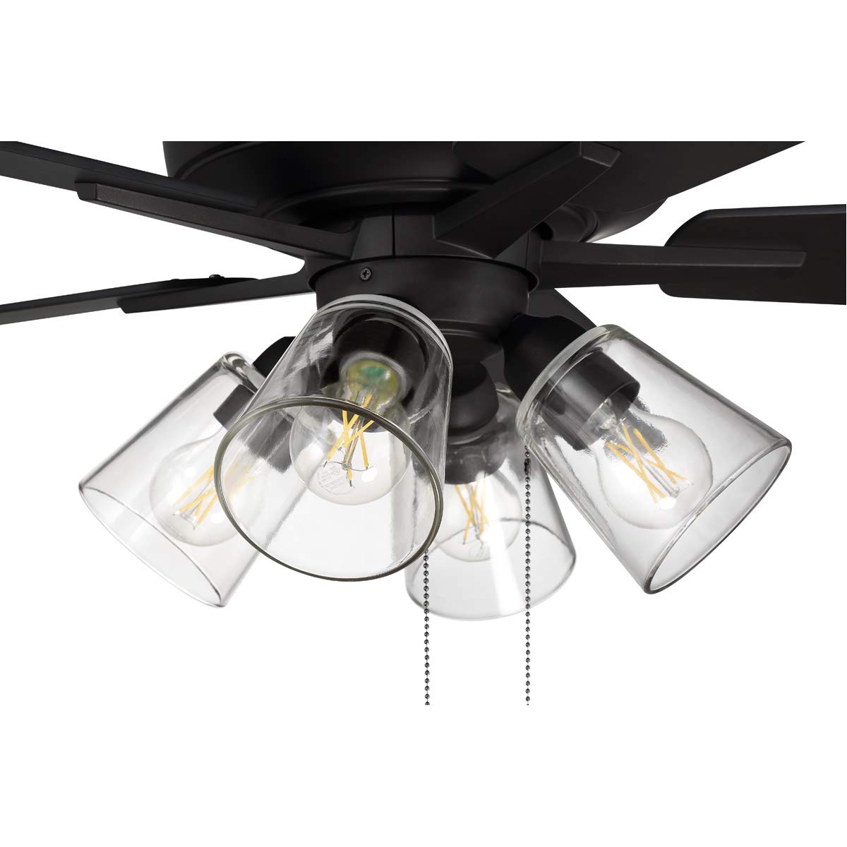 Craftmade S104ESP5-60ESPWLN 60 Inch Super Pro Ceiling Fan with LED Light Kit, Pull Chain Control & 5 Reversible Espresso/Walnut MDF Blades - Perfect for Living Room, Bedroom or Outdoor Covered Patio