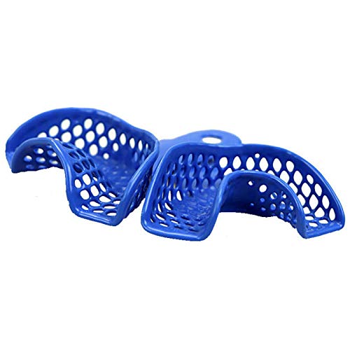 10Pcs/5Set Autoclavable Plastic-Steel Dental Impression Trays - Upper & Lower for Dentists & Orthodontists | Perfect for Dental Clinics, Prosthodontics & Teeth Whitening Procedures