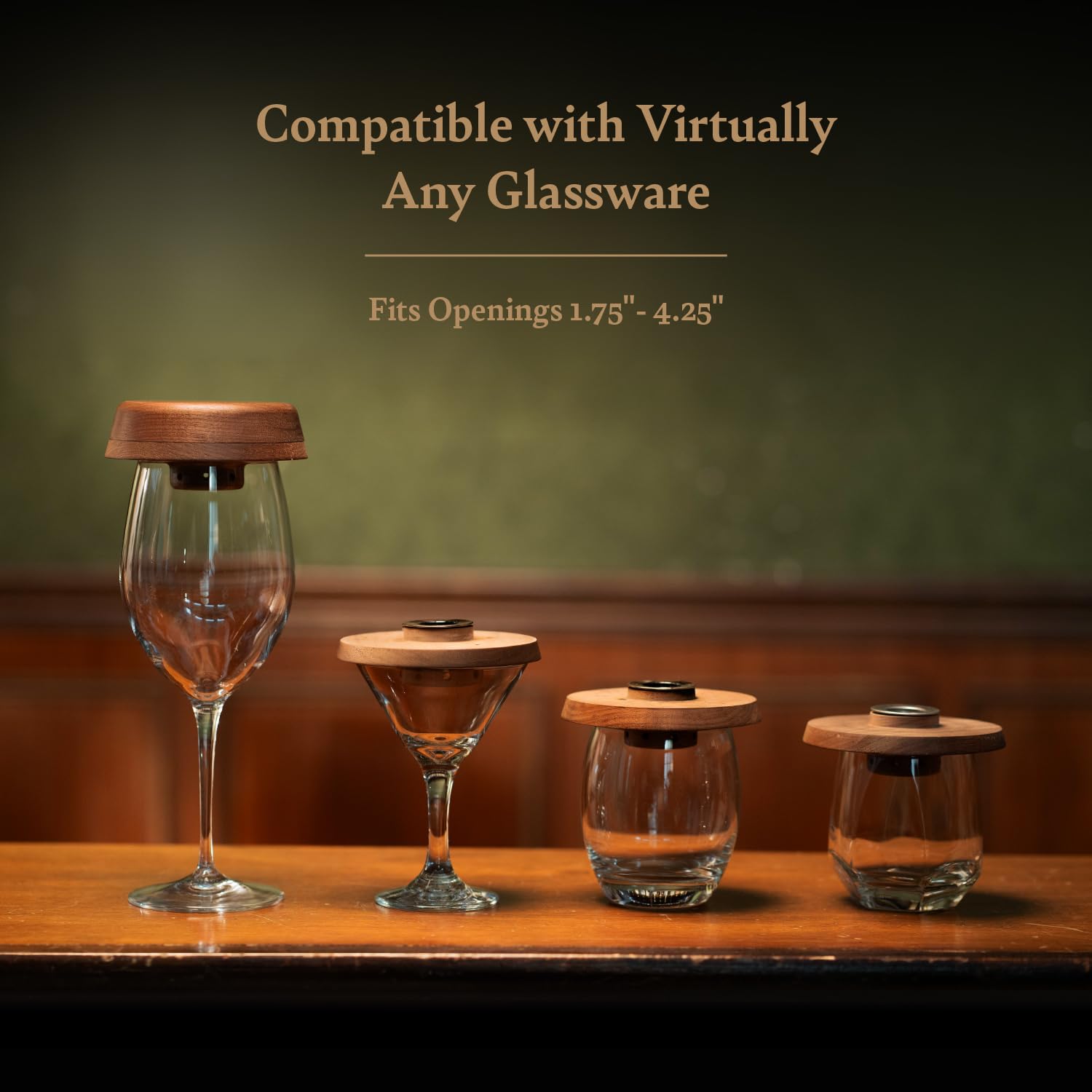 Premium Cocktail Smoker Kit by Wild Shimmer - Whiskey Smoking Set with Torch, Wooden Box & 4 Natural Wood Chip Flavors | Best Bourbon Gift for Men & Home Bartenders | Perfect for Cocktail Parties, Home Bars & Whiskey Tasting Events