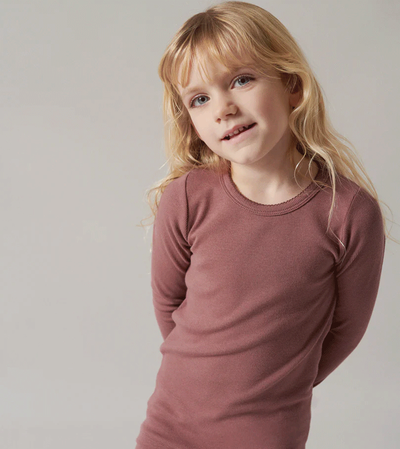 MarMar Copenhagen Dusty Grape Tani Fine Modal Tee - Soft Breathable Women's T-Shirt for Casual Wear & Layering