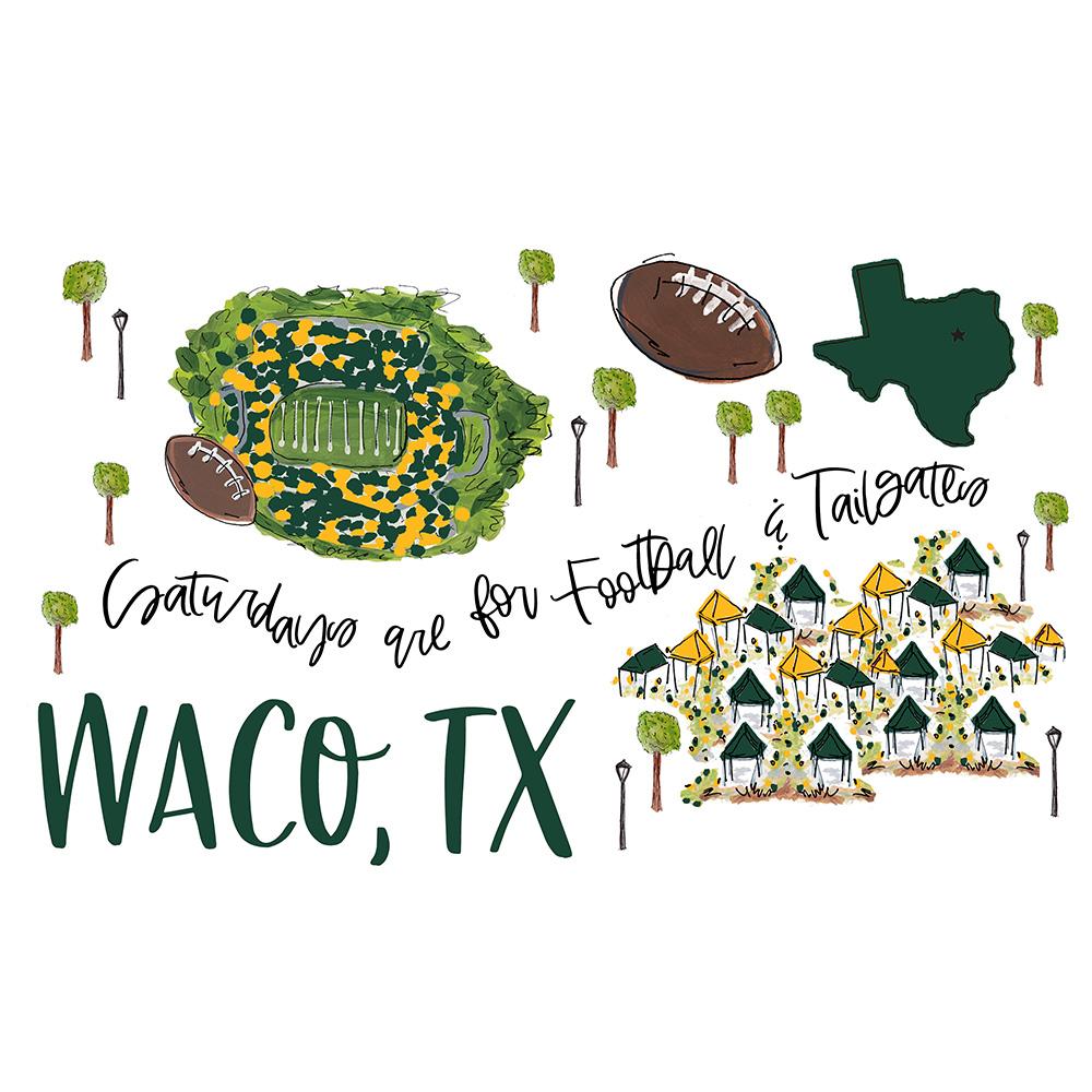 24oz Saturdays in Waco Party Cup - Insulated Stainless Steel Tumbler for Outdoor Parties, BBQs, and Tailgating