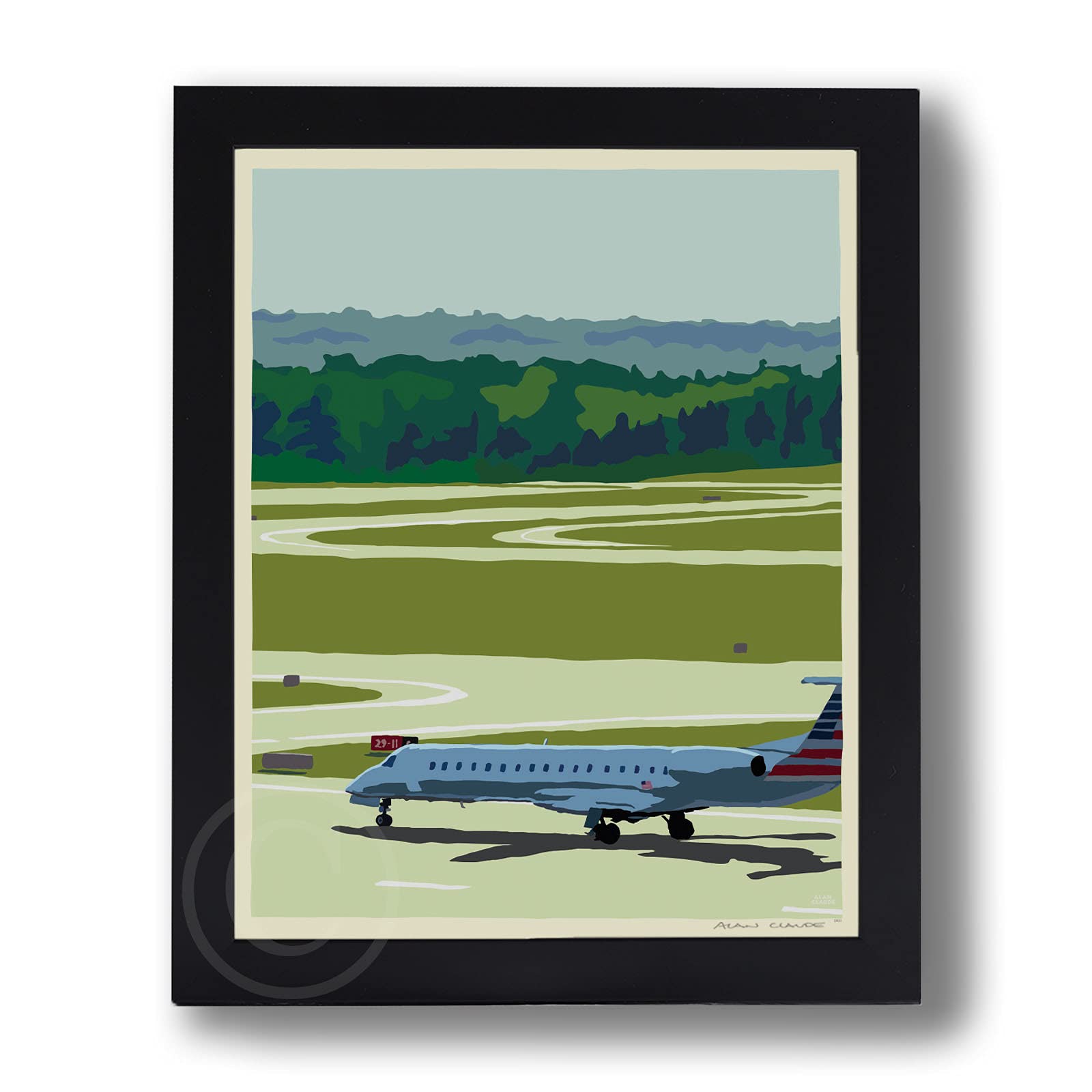 Alan Claude Framed Art Print 8x10 Inches - Maine Coastal Wall Decor for Living Room, Bedroom & Office | Jetport Landscape Poster
