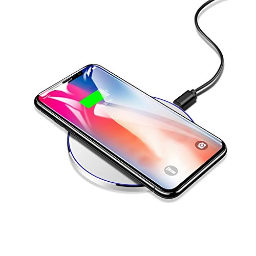 Mcdodo 10W Fast Wireless Charger Pad - Qi Certified for iPhone X, 8/8 Plus, Samsung Galaxy S8/S8+/S7/S7 Edge/S6 Edge+/Note 5, Nexus 5/6/7 & Qi-Enabled Devices (White) | Perfect for Bedside, Office & Car Charging