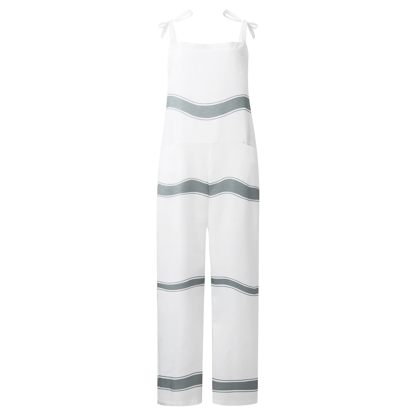 EKOUSN Women's Vintage Racerback Harem Jumpsuit - V-Neck Off Shoulder Romper with Flowy Pants | Casual Summer Outfit, Beach Cover Up, Boho Festival Wear
