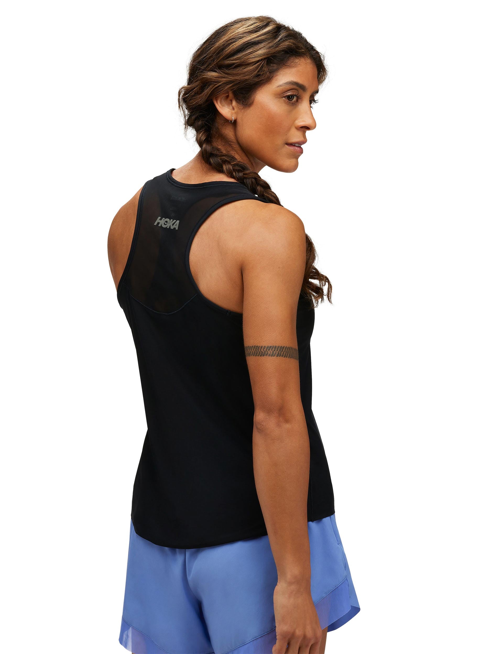 AIROLITE Run Tank Top for Women - Breathable Black Workout Shirt for Running, Yoga & Gym - Lightweight & Moisture-Wicking Activewear