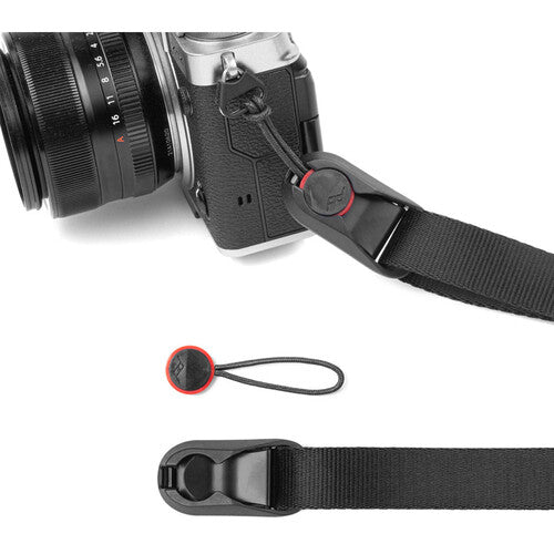 Peak Design Leash Camera Strap (Black) - Adjustable & Comfortable DSLR/SLR Neck Strap for Photographers - Perfect for Travel, Hiking & Outdoor Photography