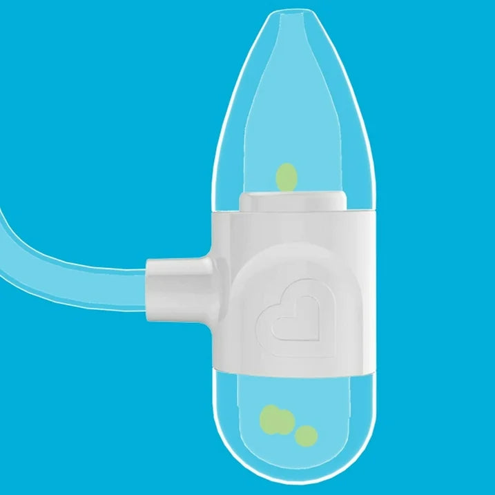 Munchkin ClearNose Nasal Aspirator for Babies - Safe & Effective Baby Nasal Suction Bulb - Gentle Newborn Nose Cleaner for Congestion Relief - Perfect for Nursery, Travel & Home Use