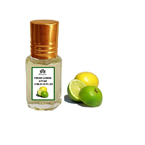Mayin Fresh Lemon Attar Perfume Oil - 3ml Unisex Fragrance for Men & Women | Long Lasting Citrus Scent for Daily Wear, Office & Special Occasions