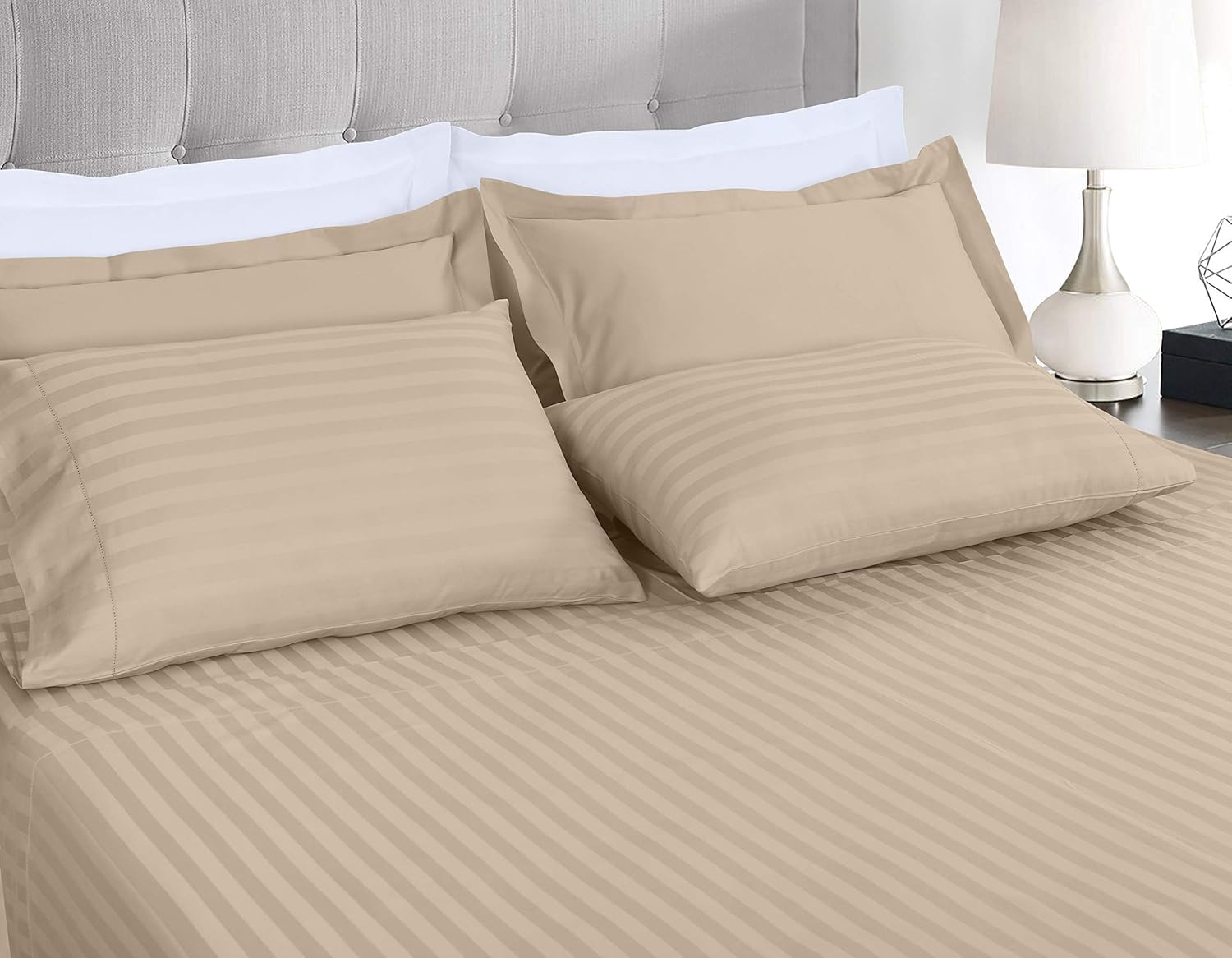 Luxury 1500-TC Egyptian Cotton Queen Sheets for Deep Pockets (7-9