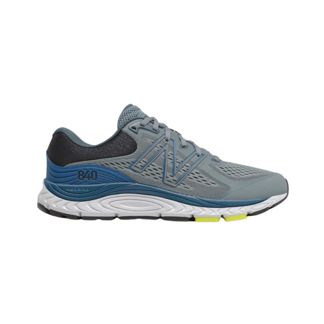 New Balance Men's 840v5 Running Shoes - Ocean Grey/Oxygen Blue (2E Wide Width) - Lightweight Cushioned Sneakers for Jogging, Gym Workouts & Daily Walking
