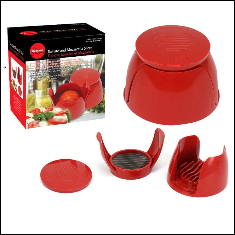 LUCIANO GOURMET Tomato & Mozzarella Slicer - Professional Kitchen Tool for Perfect Cheese & Tomato Slices - Ideal for Salads, Sandwiches & Charcuterie Boards
