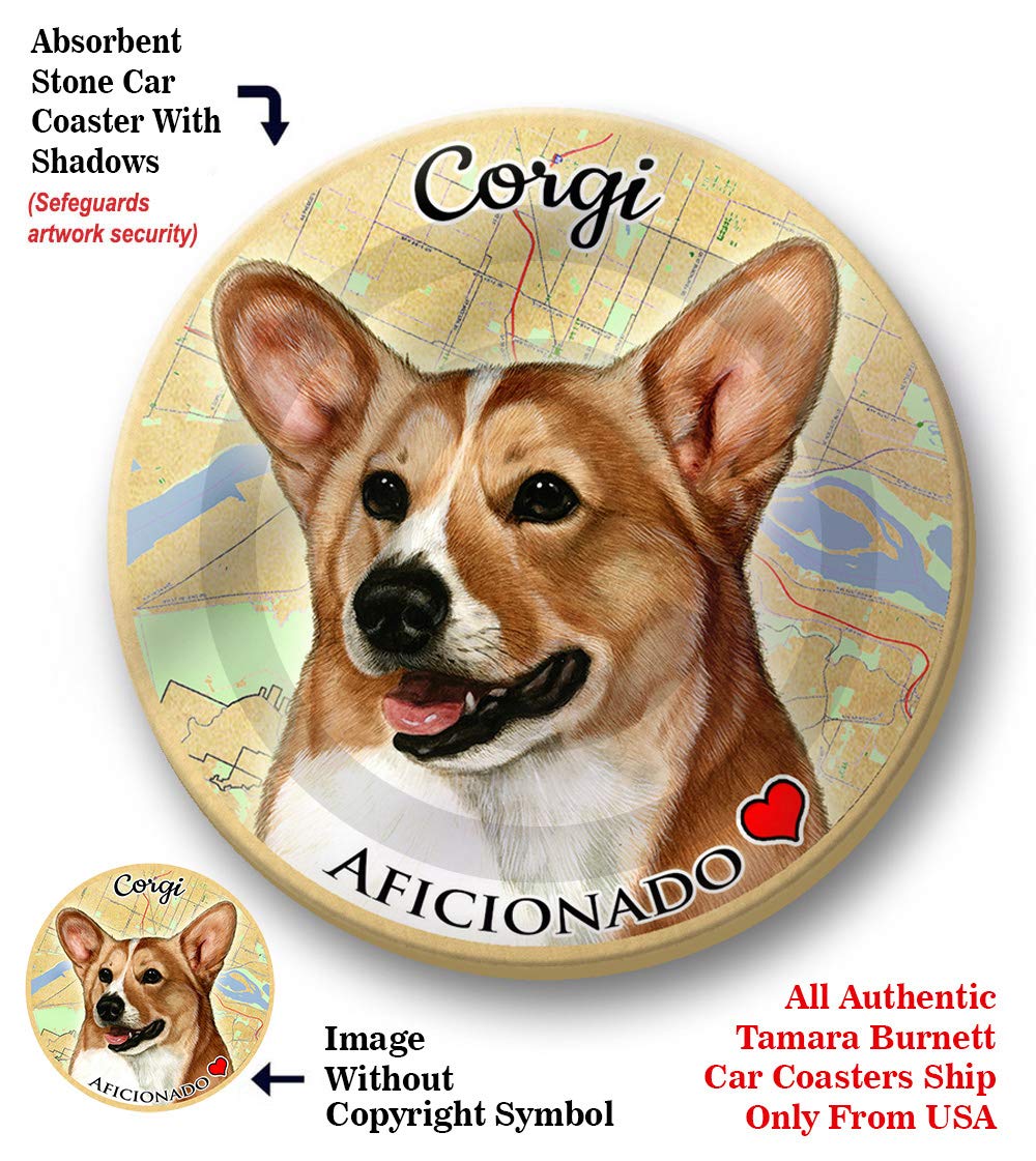 Corgi Pet Coasters - Absorbent Ceramic Cup Holders for Cars & Home