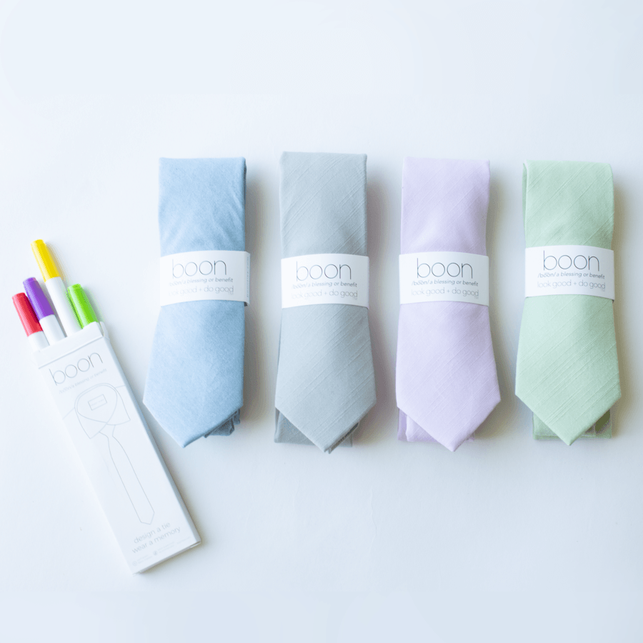 Premium Men's Necktie Set - Customizable Blank Tie with Fabric Markers for DIY Designs - Perfect for Weddings, Business Meetings & Creative Gifting