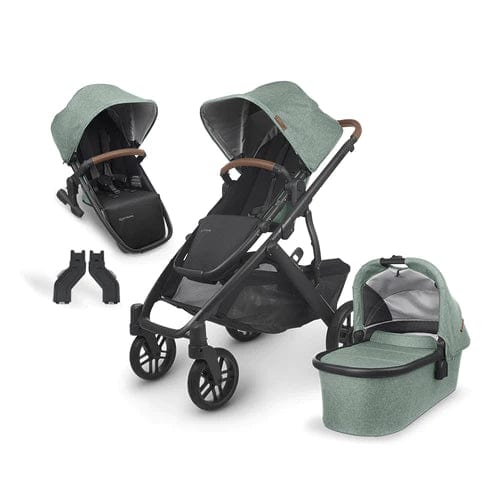 UPPAbaby Vista V2 Full Size Double Stroller with Accessories - Lightweight Foldable Baby Stroller for Twins or Siblings - Perfect for City Walks, Shopping & Travel