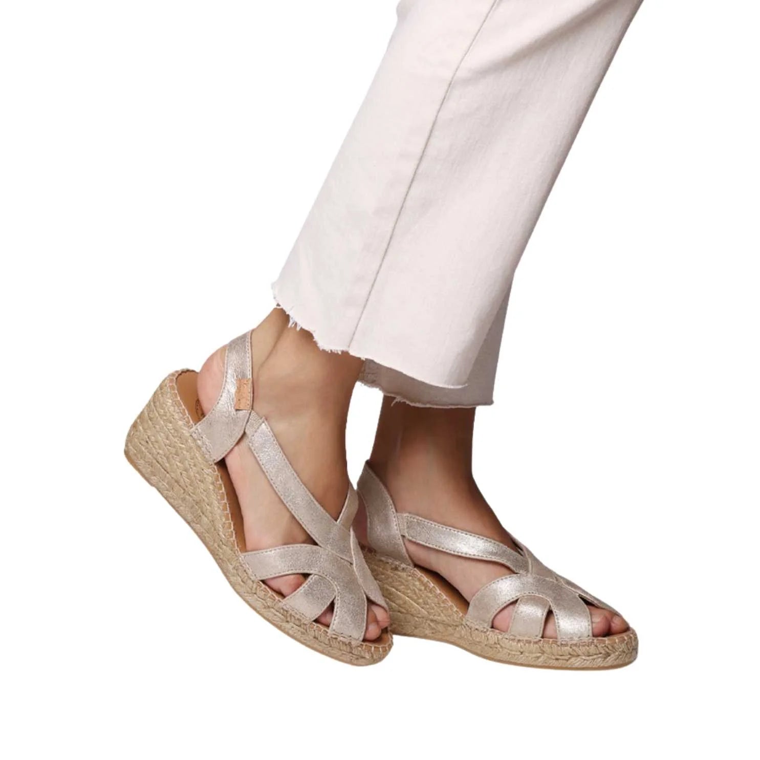 Women's Plain Leather Espadrilles - Lucia AS - Comfortable Casual Shoes for Summer, Beach, Vacation & Everyday Wear