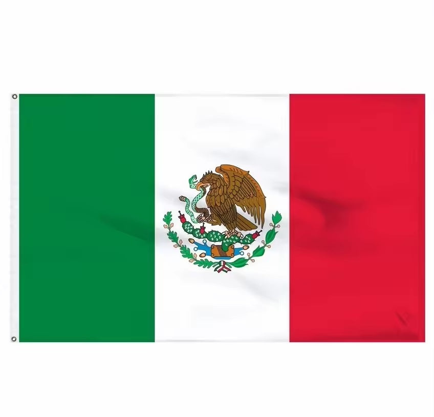 Mexican Flag 90x150cm - Large Outdoor & Indoor Mexican National Flag for Home Decor, Parties & Sporting Events