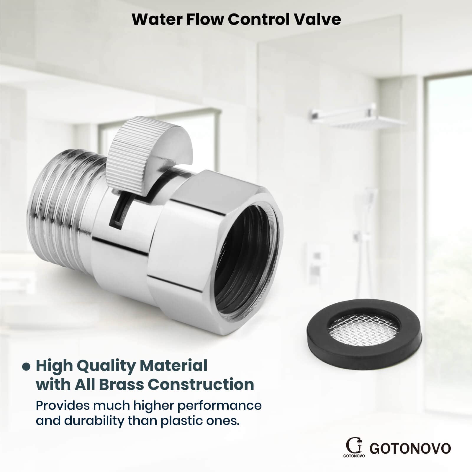 Gotonovo Polish Chrome Shower System - 1/2