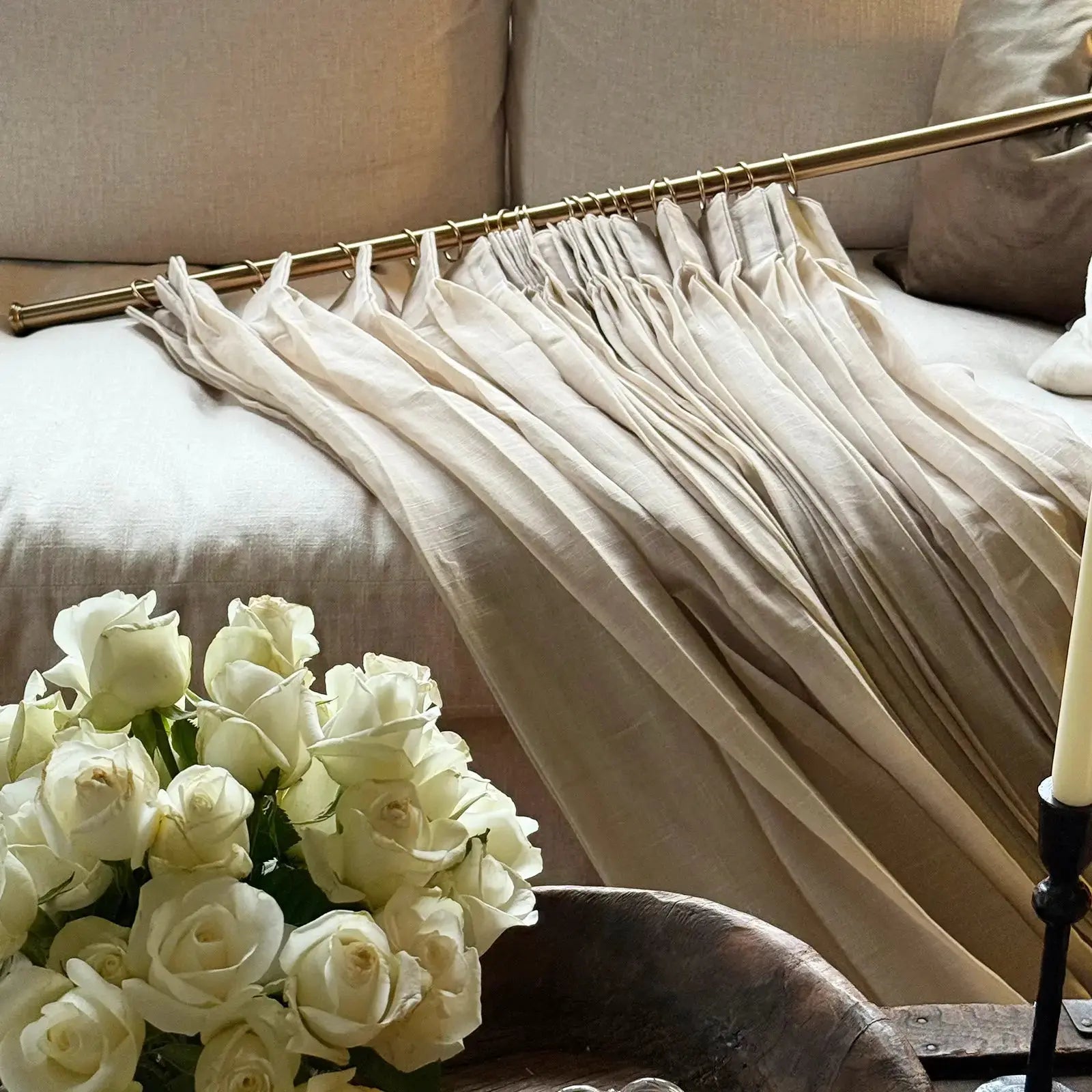 Flynn Airy Lightweight Sheer Curtain Pleated - Elegant Window Treatment for Living Room & Bedroom Decor