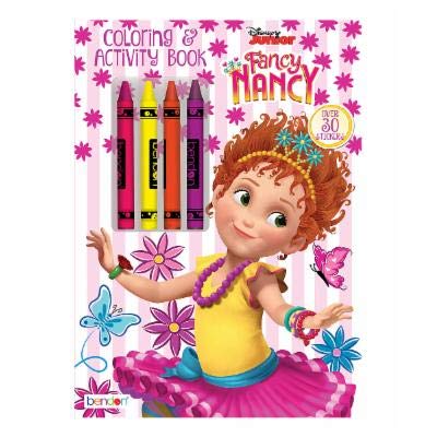 Fancy Nancy Coloring Book for Kids - 4 Pack Activity Books with Stickers, Games & Puzzles | Fun Travel & Birthday Party Activities for Girls Ages 4-8
