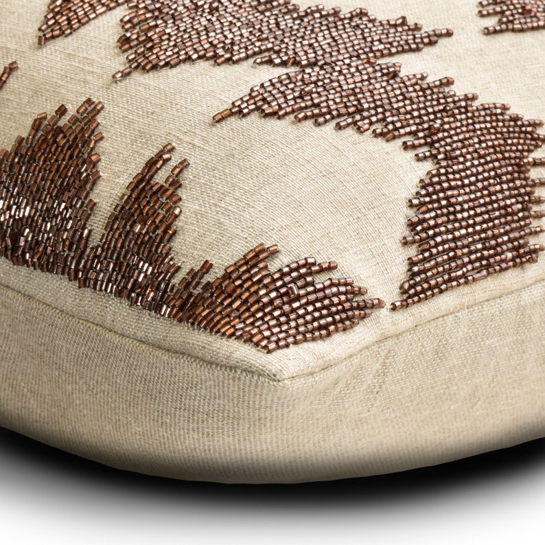 Altitude Brown Linen Throw Pillow Cover - Soft & Stylish Home Decor for Sofa, Bed & Living Room