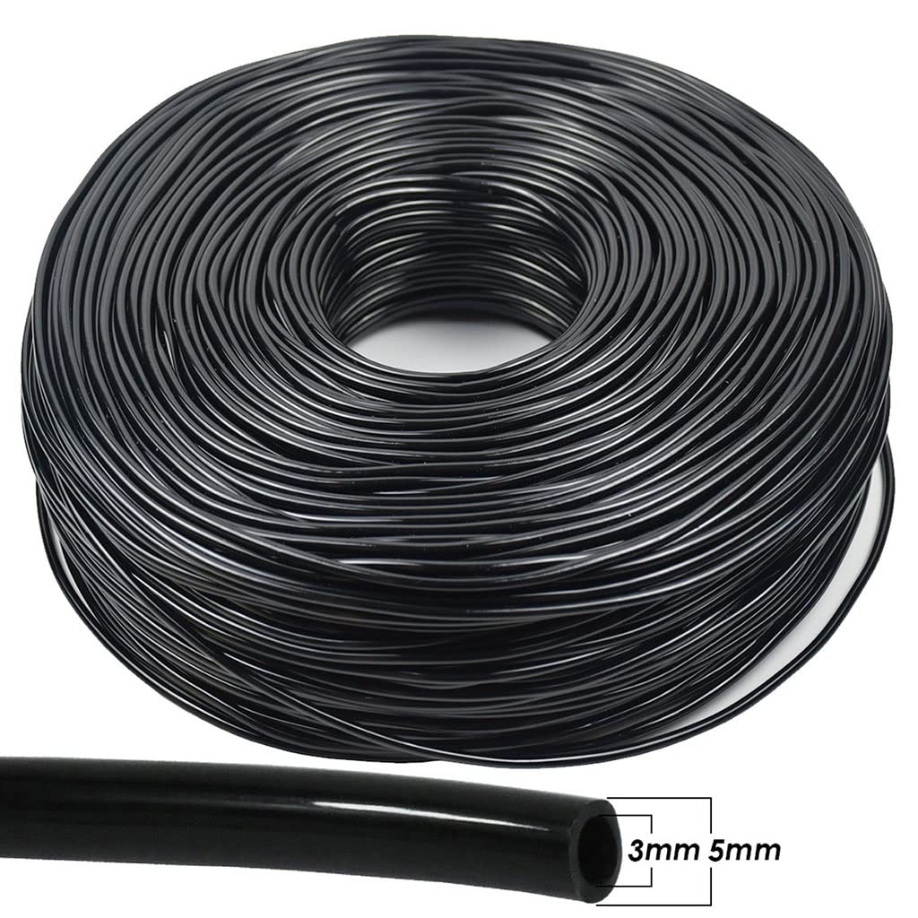 3/5mm PVC Garden Hose Micro Drip Irrigation System with 2-Way Connector & 1/8