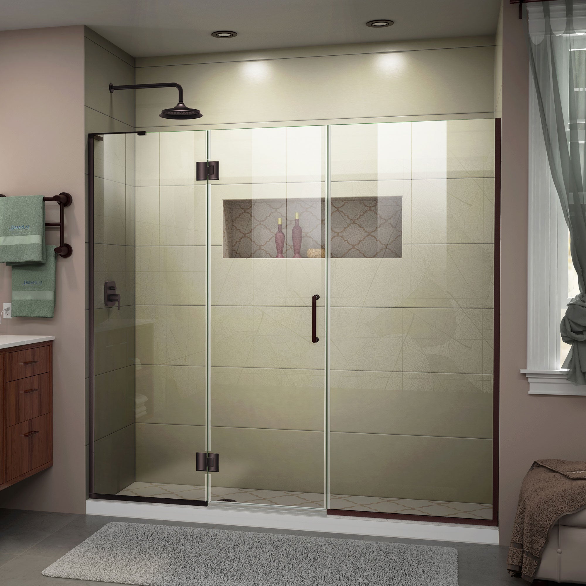DreamLine Unidoor X Frameless Hinged Shower Door 72