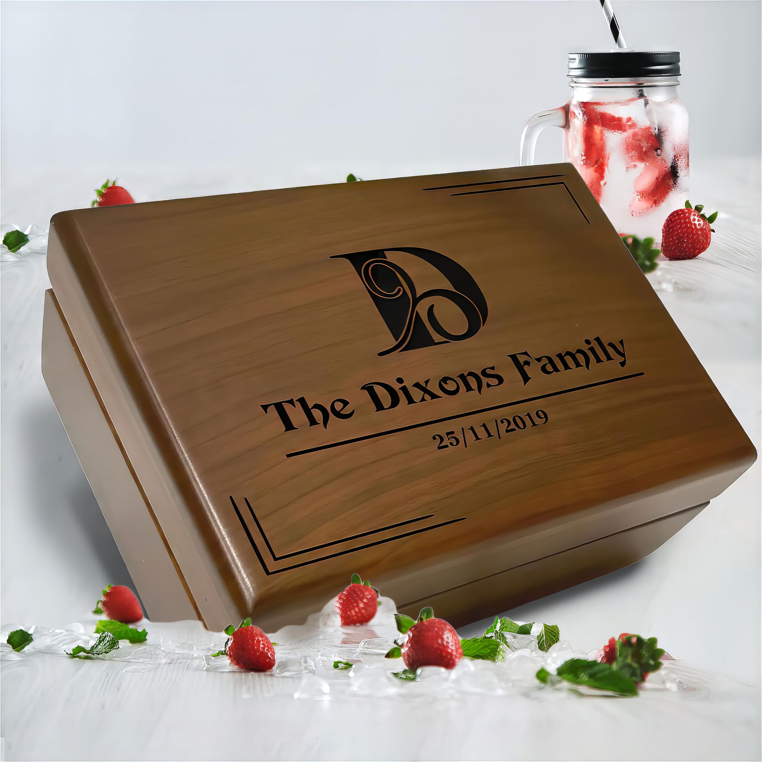 Personalized Engraved Wooden Box - Wedding, Anniversary & Gifts for Home