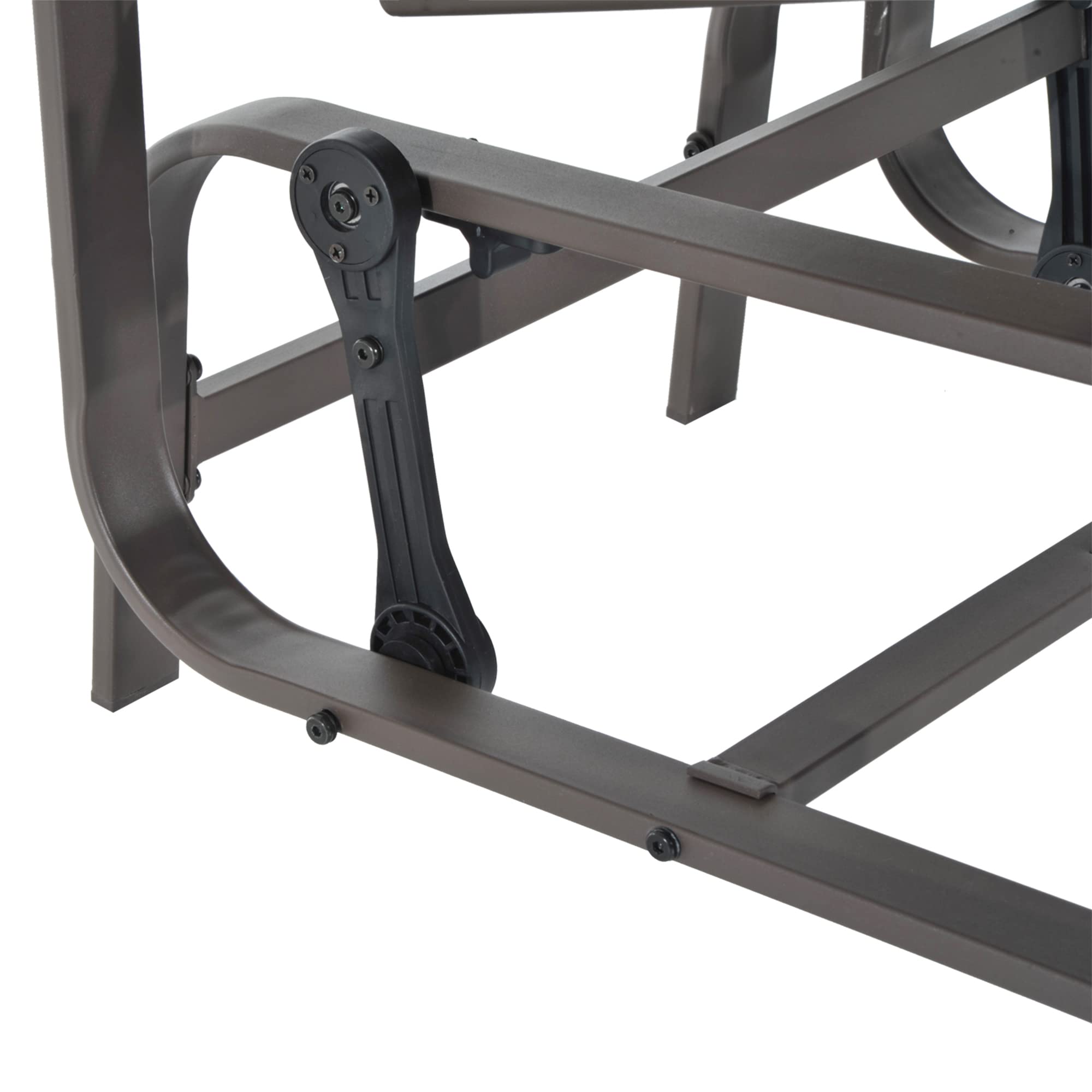 Outsunny Outdoor Glider Chair with Smooth Rocking Mechanism - Lightweight Patio Swing Chair for Backyard, Garden & Porch - Weather-Resistant Gray Gliding Bench (Perfect for Relaxing, Reading & Enjoying Nature)