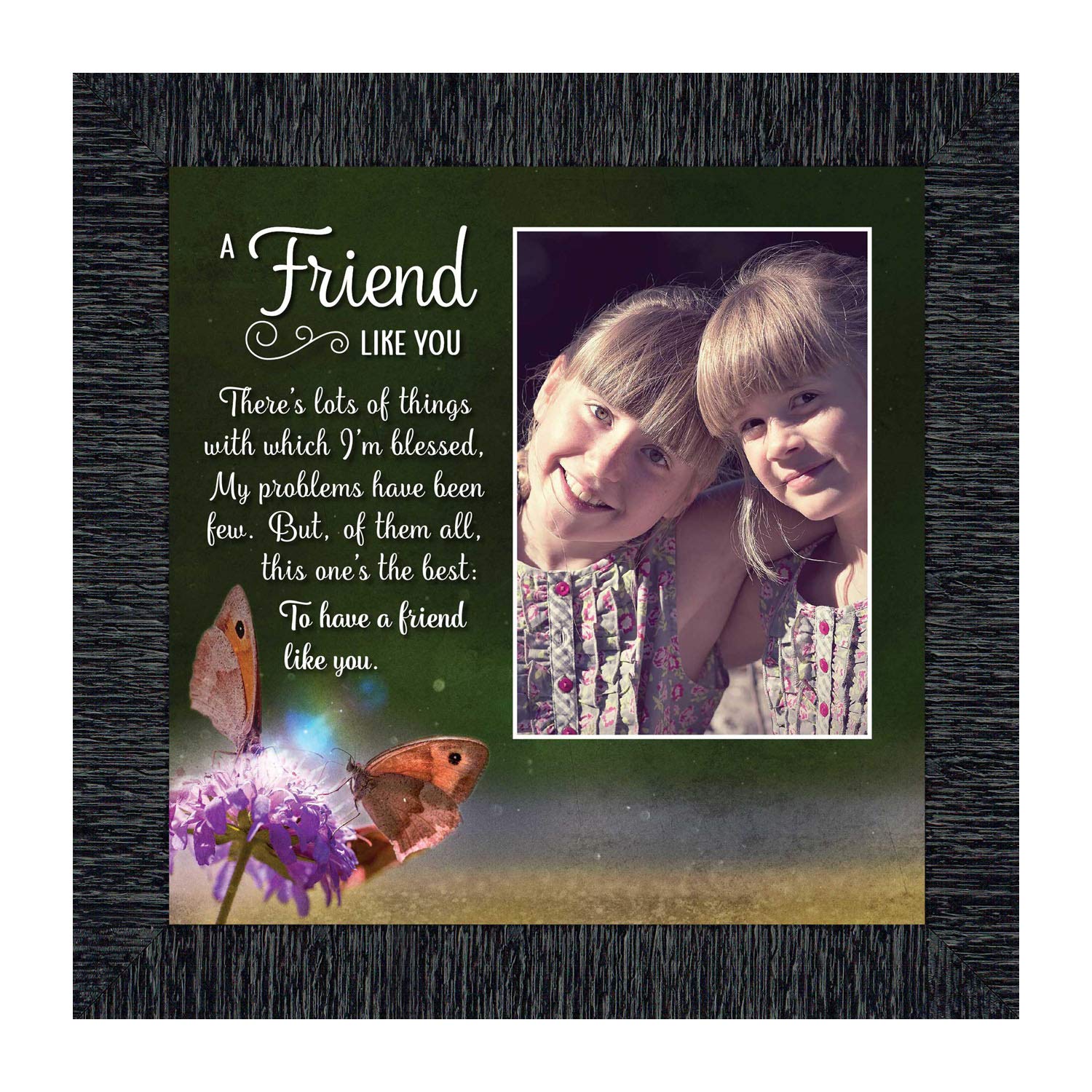 Crossroads Home Décor Best Friend Picture Frame - Perfect for Birthday Gifts, Anniversaries, and Office Desk Decor, 6315CH