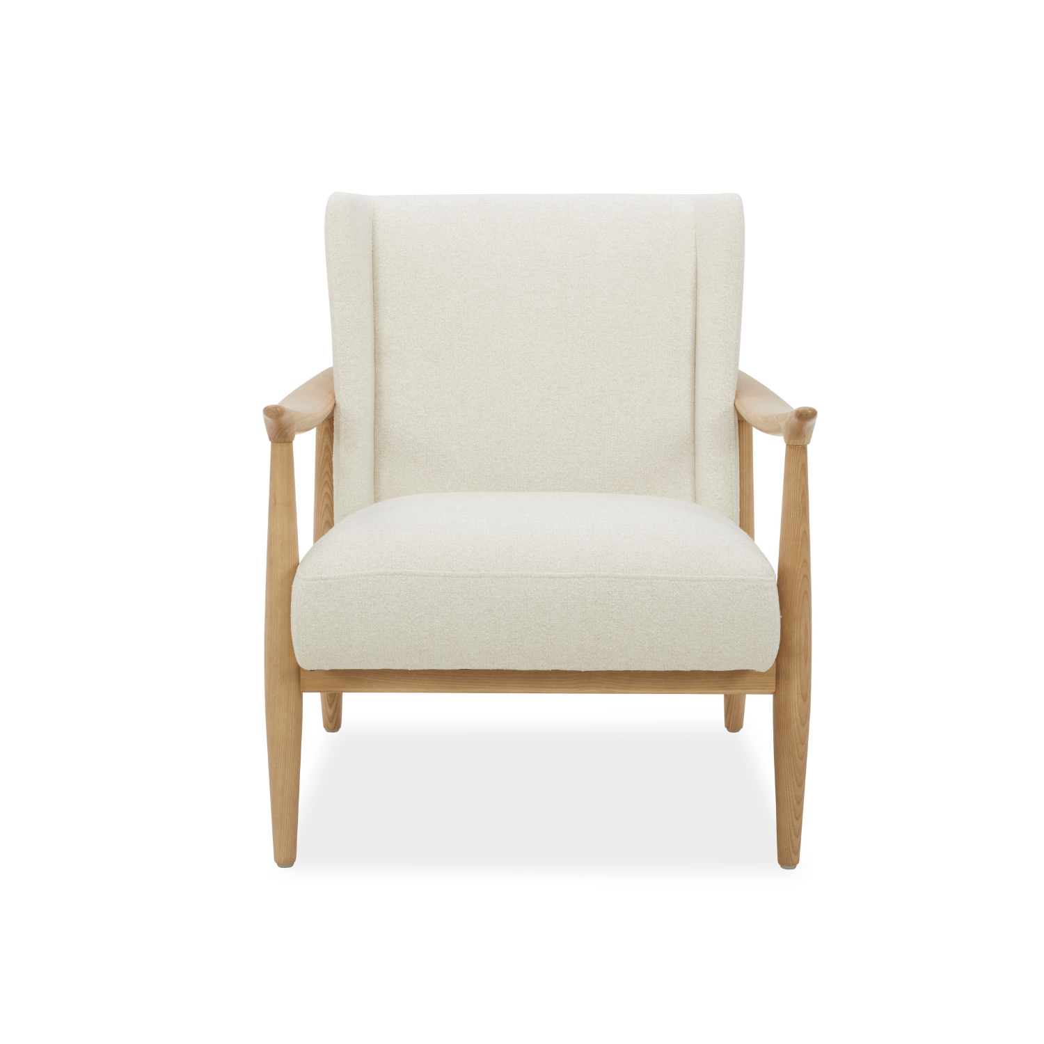 Nevis Lounge Chair - Mellow Ivory | Modern Accent Chair for Living Room, Bedroom & Office | Comfortable Upholstered Armchair with Soft Fabric