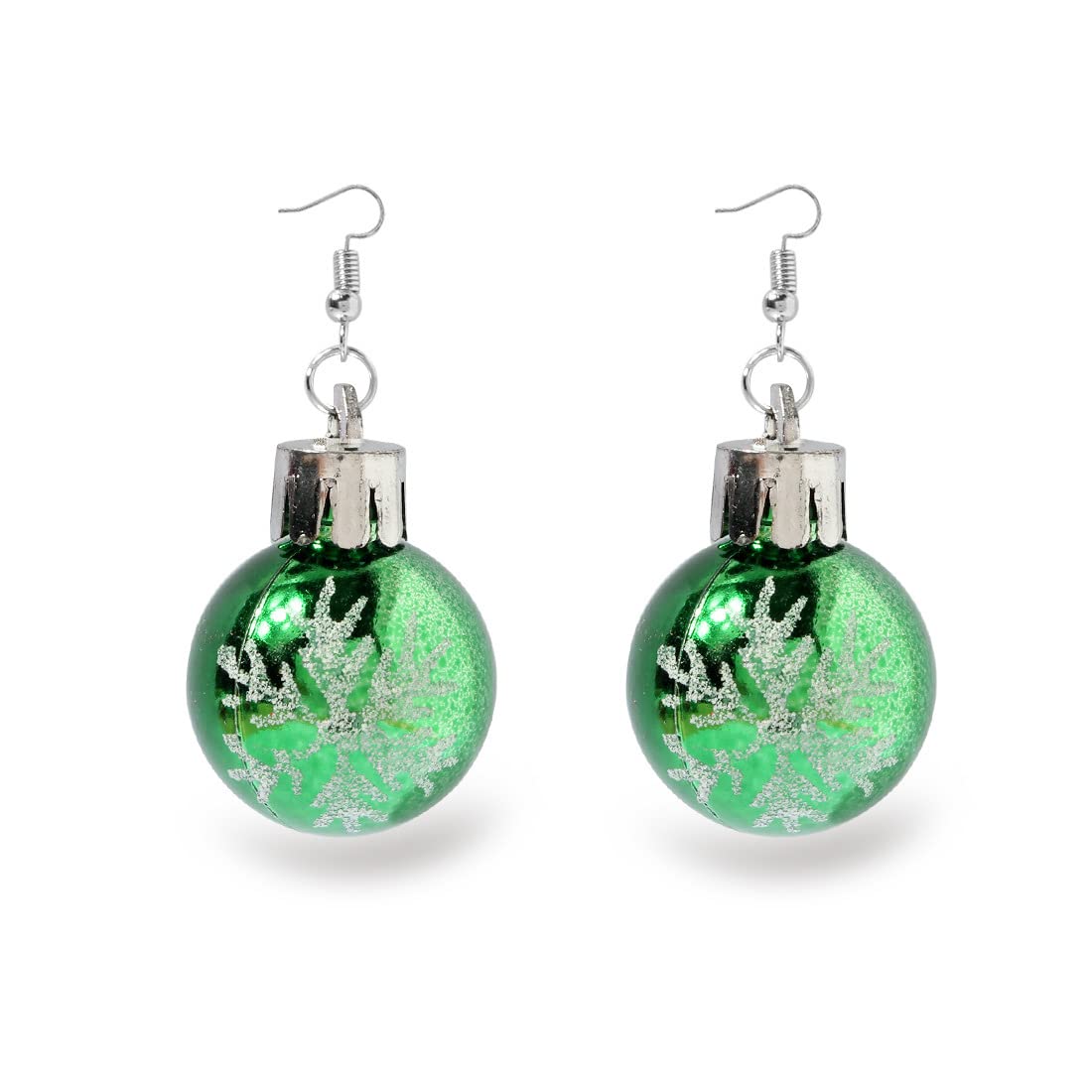 Christmas Light Bulb Dangle Earrings - Glitter Snowflake Star Drop Jewelry for Holiday Parties & Gifts | Festive Xmas Accessories for Women