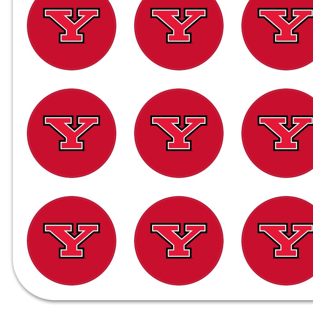 Youngstown State Primary Logo 1 Inch Planner Stickers - Clear Scrapbooking Decals for Bullet Journals, DIY Crafts, and School Supplies - Perfect for Planners, Calendars, and Scrapbook Projects