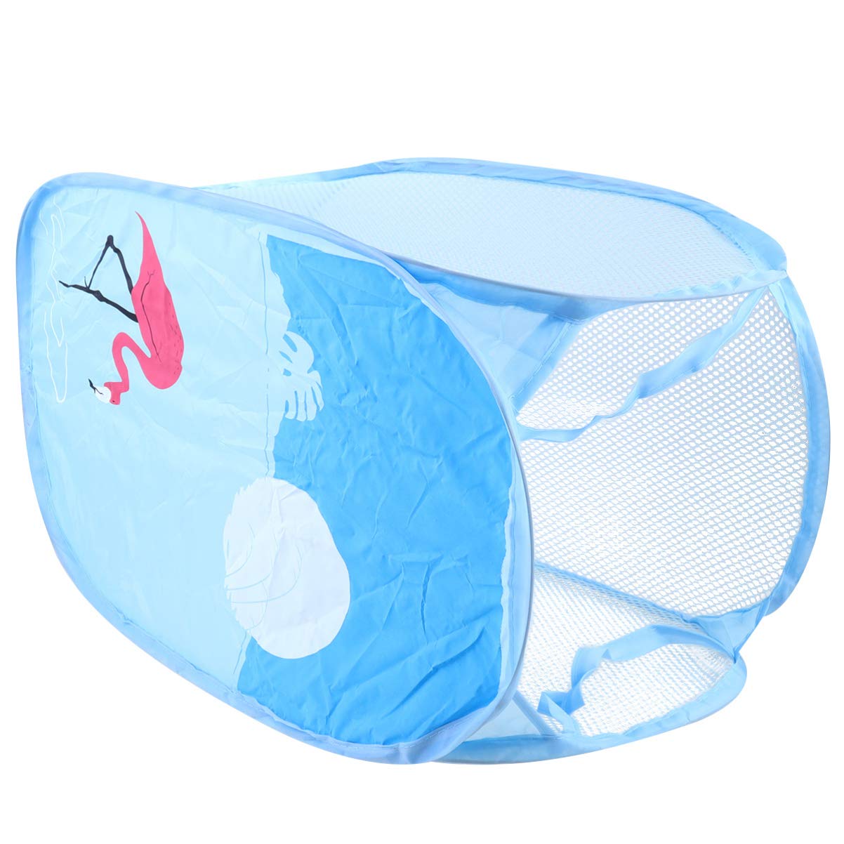 Cabilock 1-Piece Mesh Laundry Basket with Handles - Foldable Storage Bin for Clothes, Toys & Groceries | Portable Dirty Clothes Hamper for Home, Dorm & Travel Use