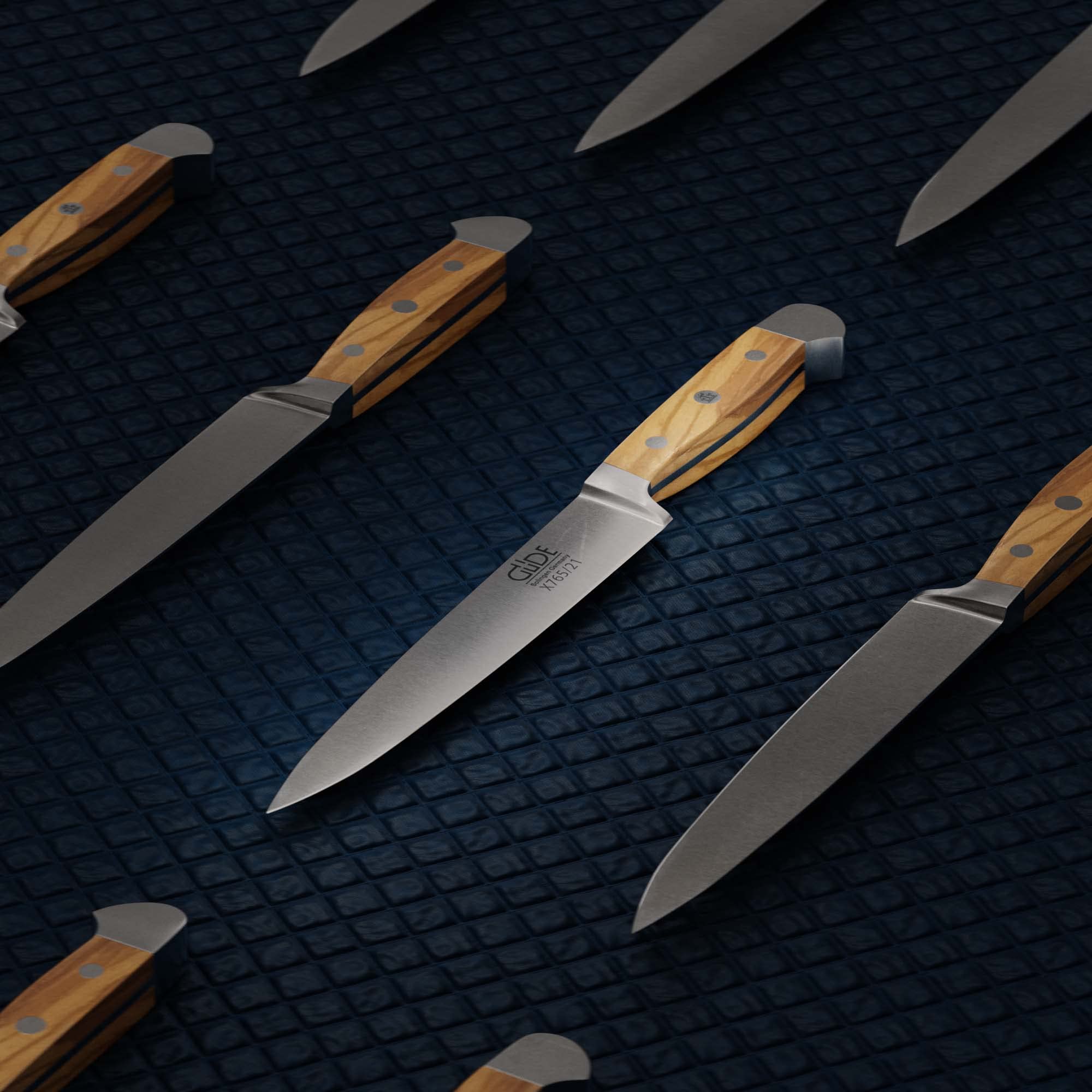 Premium Güde Alpha Olive Series 8-Inch Slicing Knife - Hand Forged Stainless Steel Blade with Olive Wood Handle - Perfect for Meat, Sushi & BBQ - Professional Chef & Home Cooking Essential