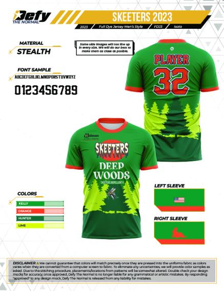 Skeeters Deep Woods Men's Full Dye Performance Jersey - Breathable Hunting & Outdoor Sports Shirt for Camping, Hiking & Fishing