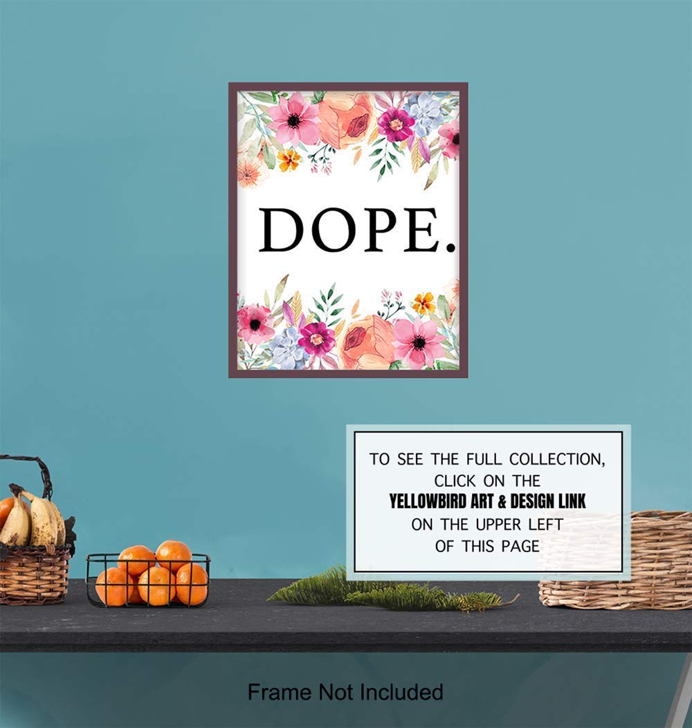 Dope Wall Art Poster - Modern Contemporary Home Decor for Bedroom, Living Room, Office & Dorm - Perfect Gift for Cannabis & 420 Enthusiasts - 8x10 Unframed Print - Ideal for Stoner Aesthetic & Bohemian Spaces