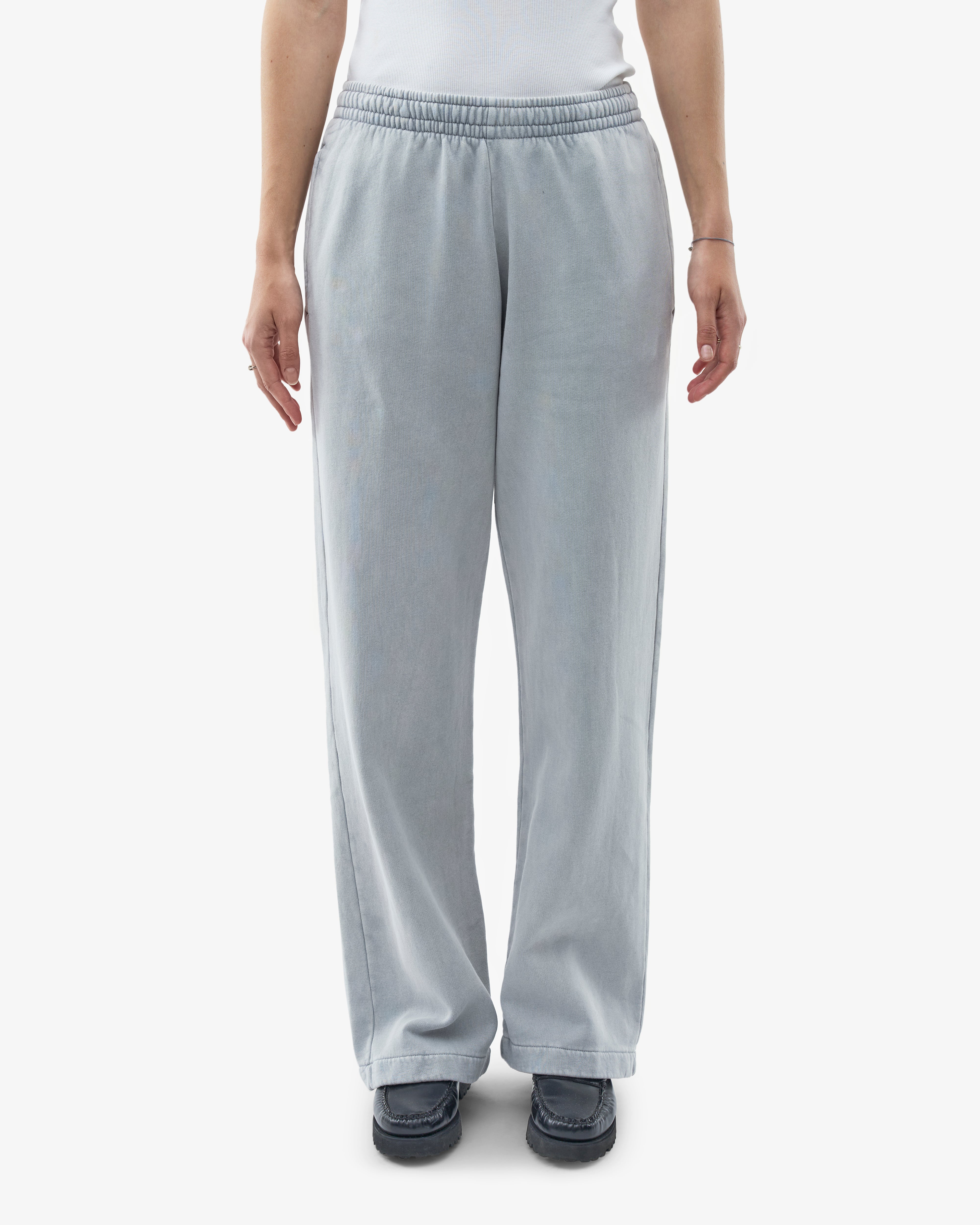 Organic Straight Leg Sweatpants for Women - Soft Faded Grey Lounge Pants | Comfortable Casual Wear for Home, Yoga & Running