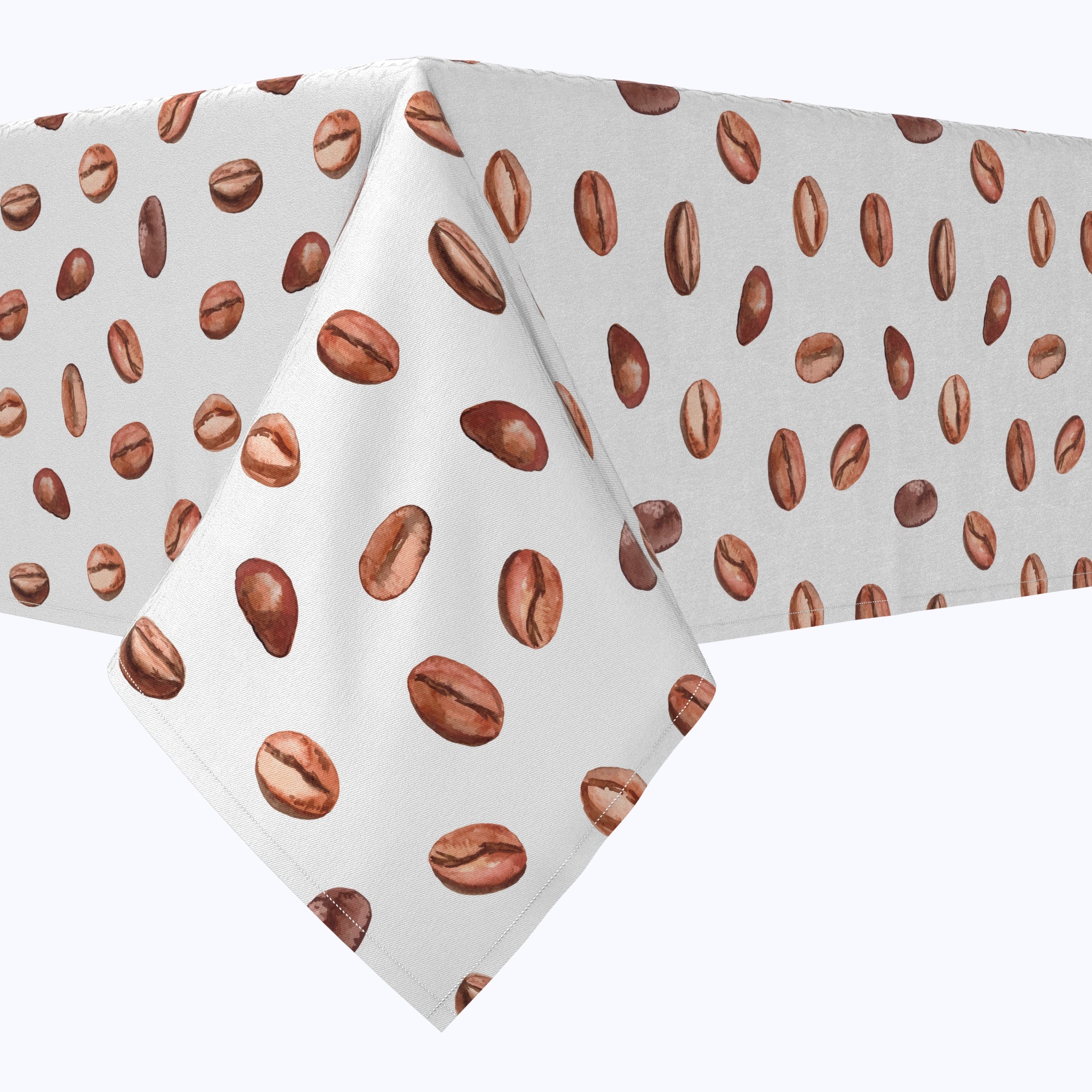 Organic Coffee Bean Patterned Cotton Rectangles - Soft & Absorbent Kitchen Towels for Dishes, Cleaning & Decor