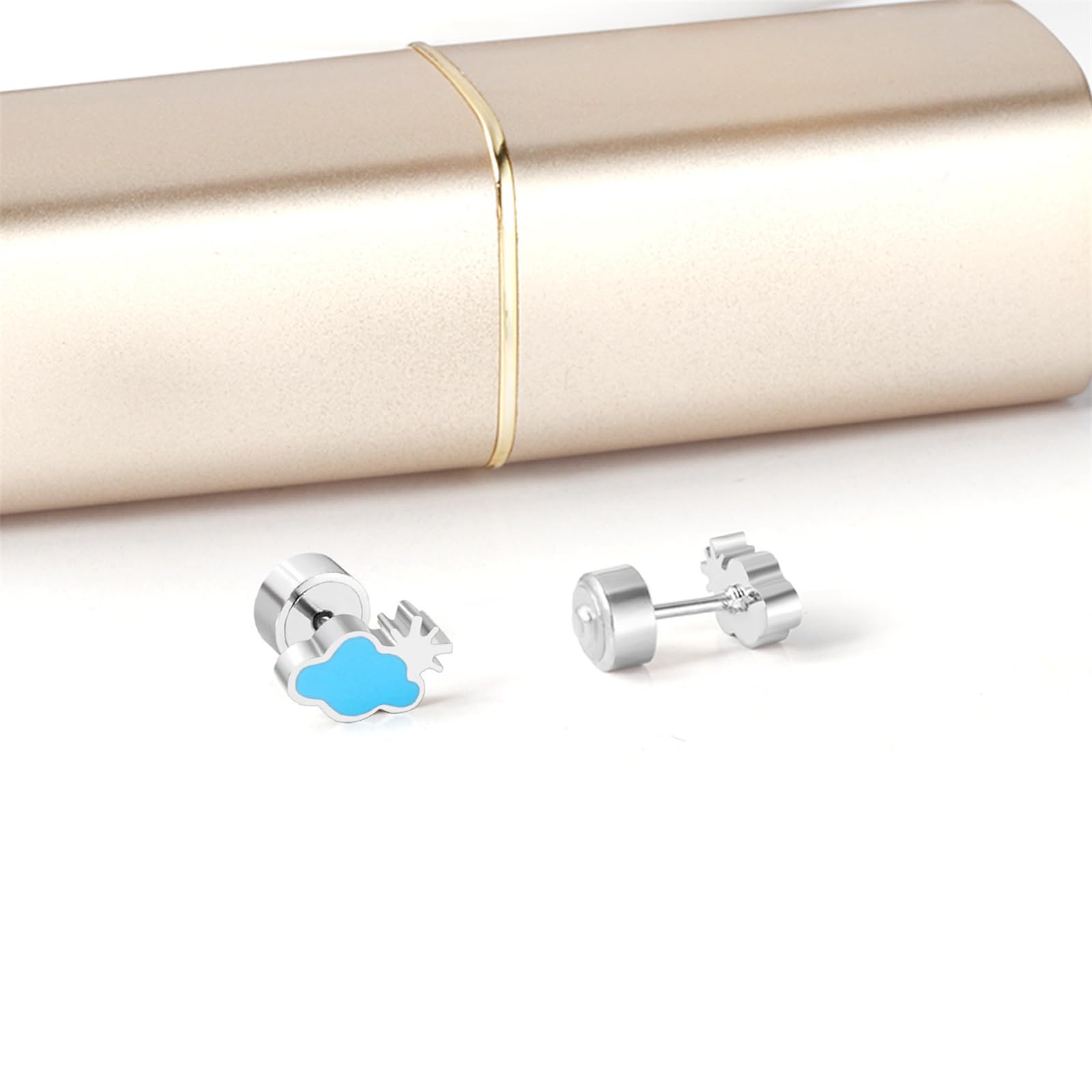 Hypoallergenic Stainless Steel Rainbow Strawberry Stud Earrings for Women - Silver Plated Colorful Summer Fruit Jewelry Gifts for Her, Wife, Mom, Daughter, Sister | Perfect for Everyday Wear, Parties, and Special Occasions