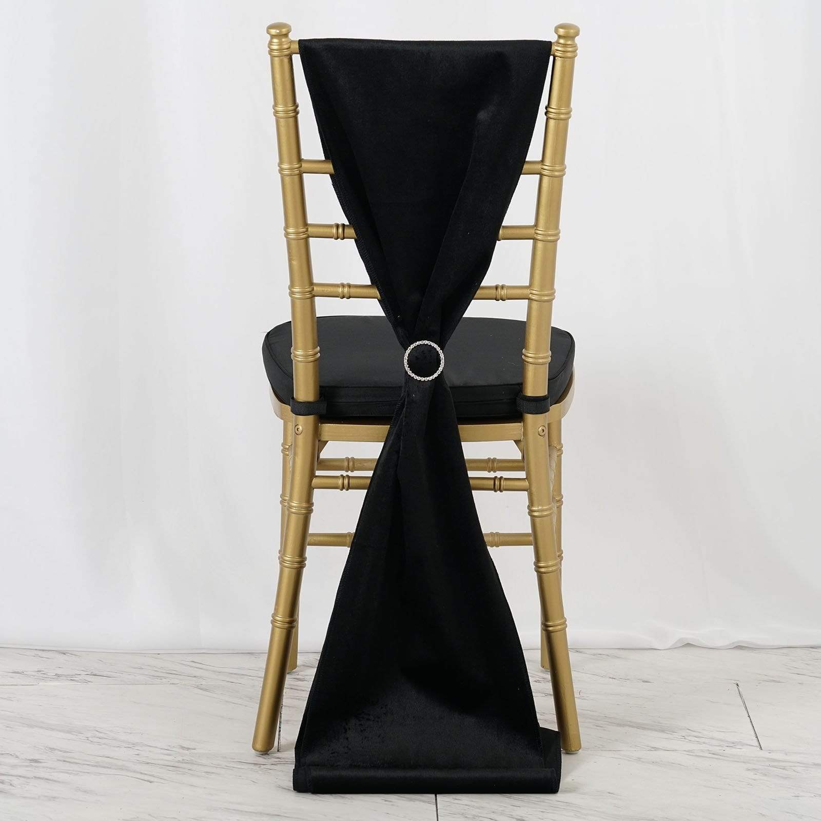 Luxury Extra Wide Velvet Chair Sashes for Wedding Decor - Elegant Table Runner & Banquet Chair Cover Accessories for Bridal Showers, Receptions, and Special Events